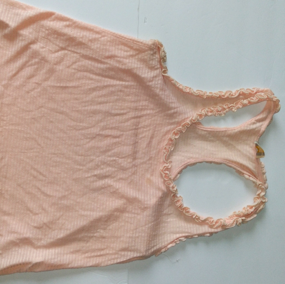 SS Pink Racerback Striped Tank Top 2000s Y2K Vintage